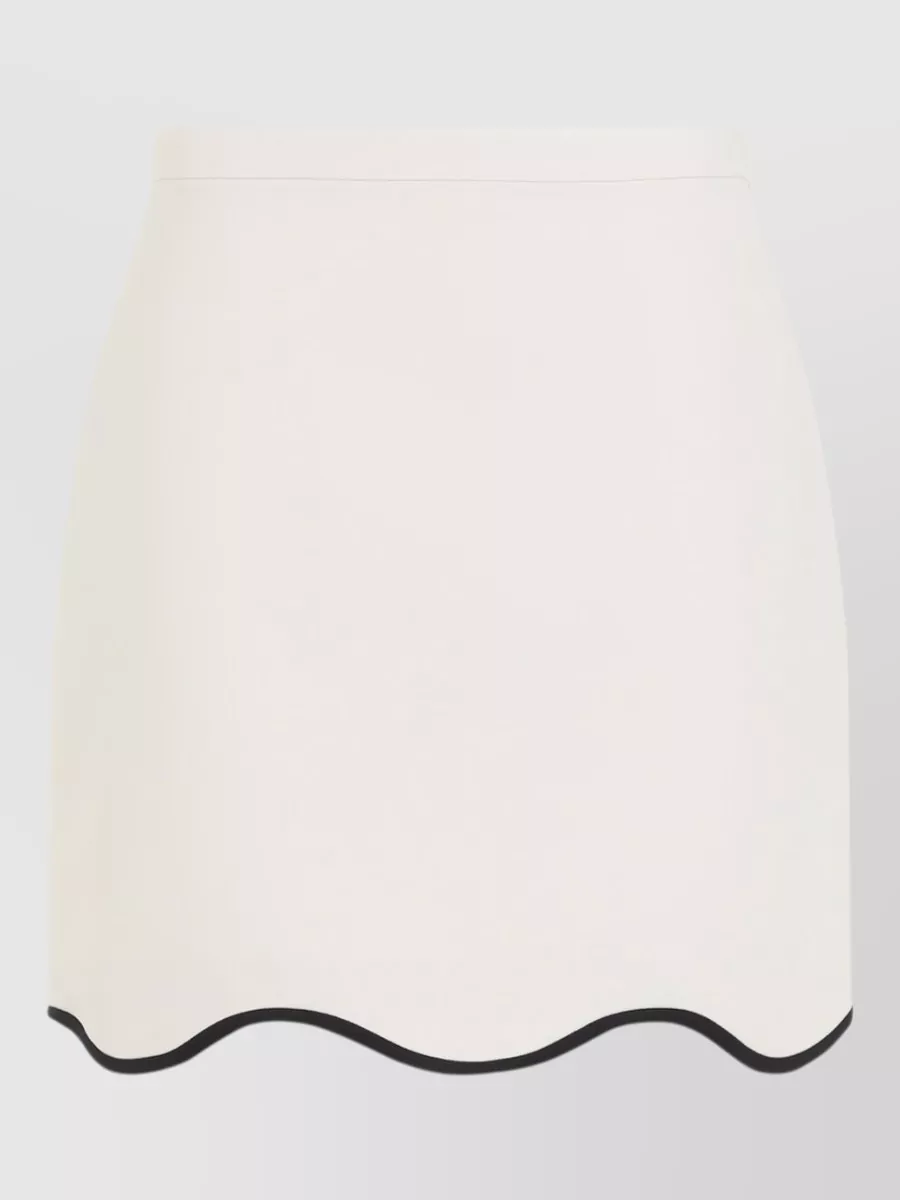 Valentino Silk Virgin Wool Mini Skirt