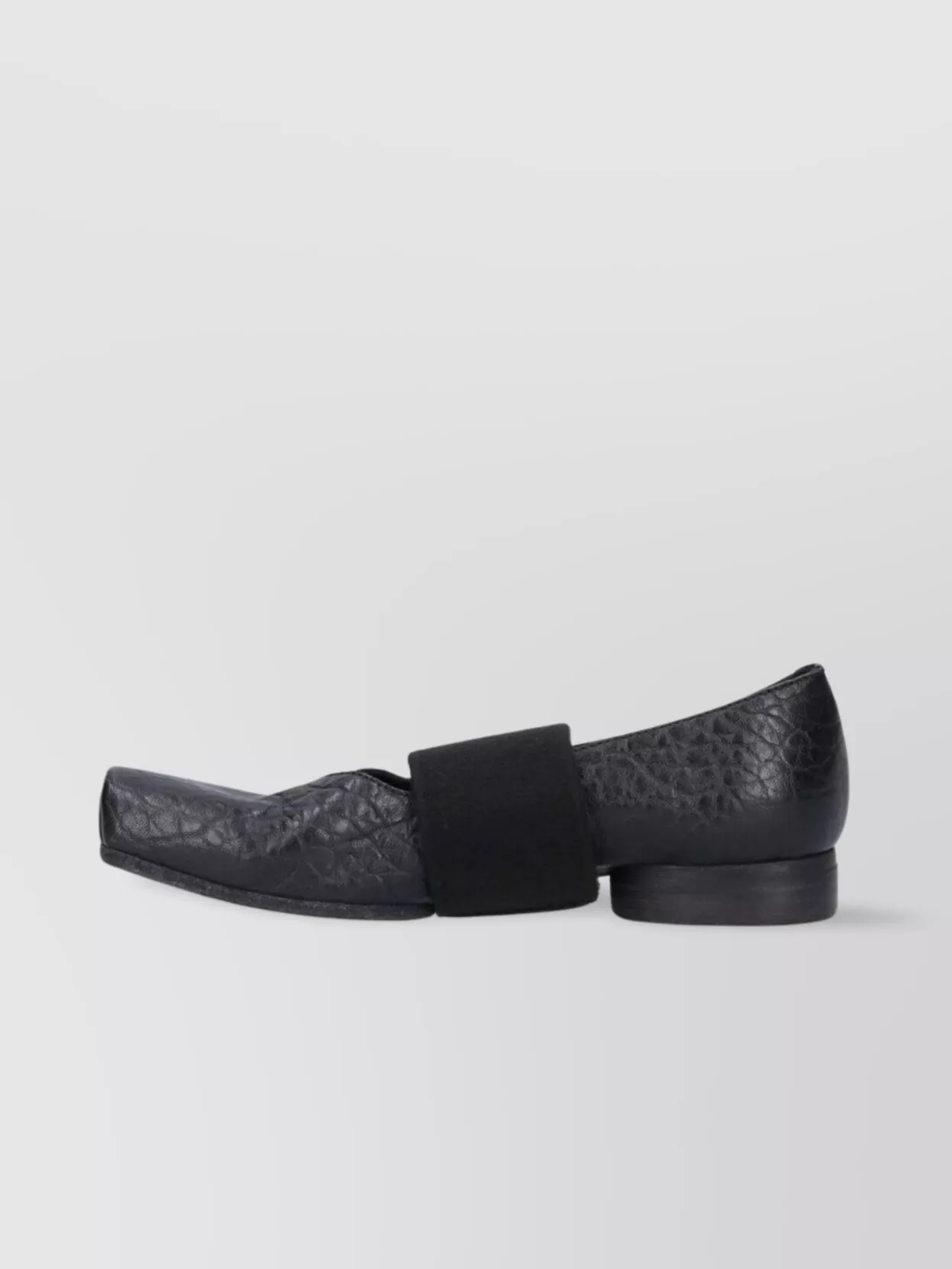 Uma Wang Square Toe Textured Finish Ballerina Shoes