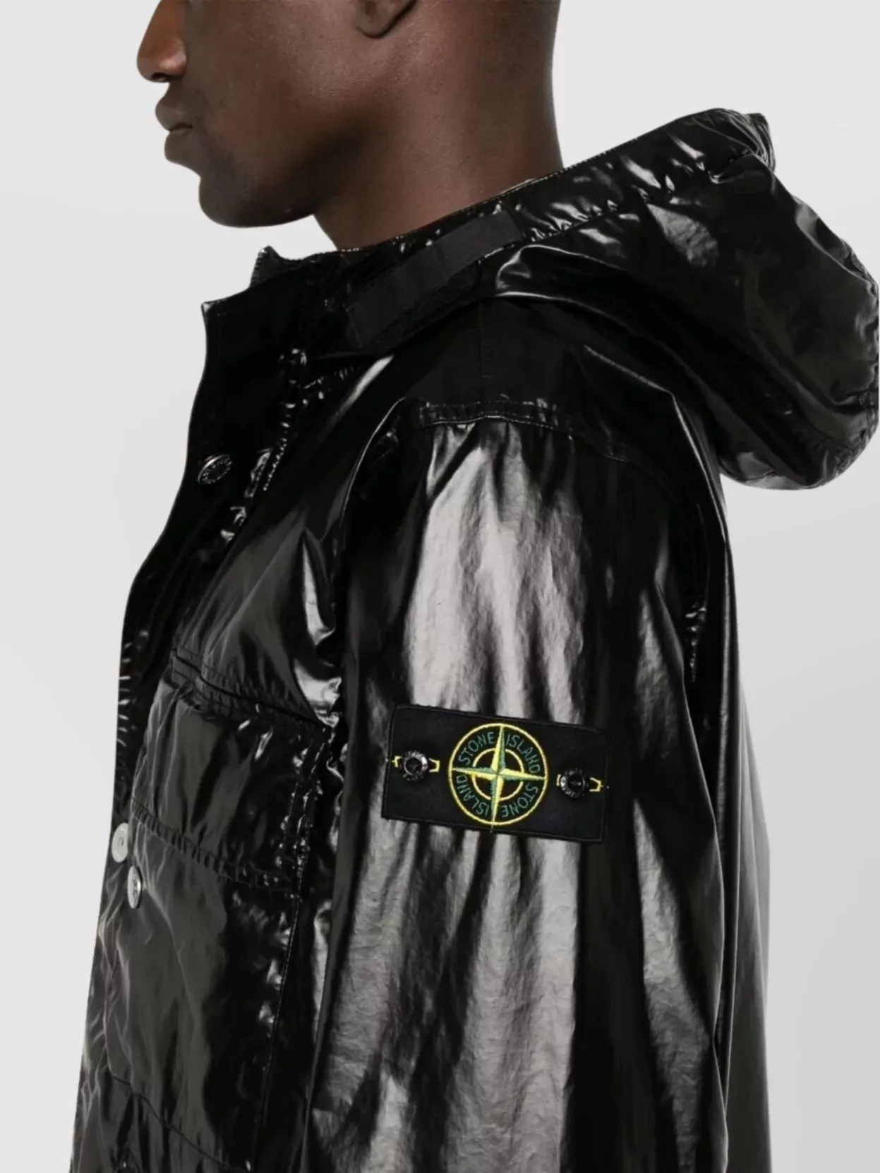 Stone Island Shiny Finish Hooded Padded Jacket