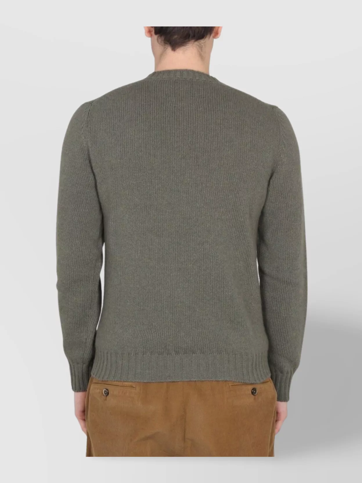 Pt Torino Cross-neck Ribbed Knit Sweater