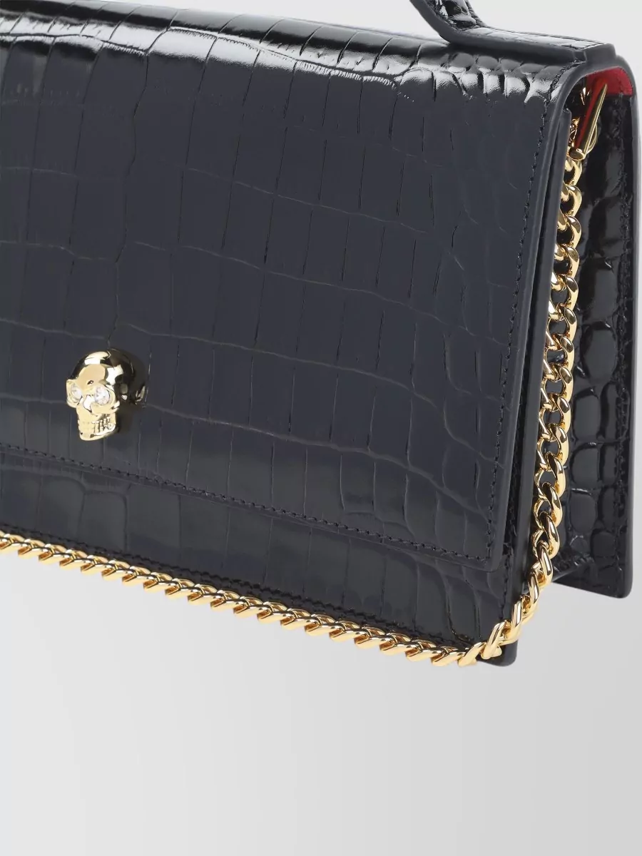 Alexander Mcqueen Skull Medium Leather Clutch Bag