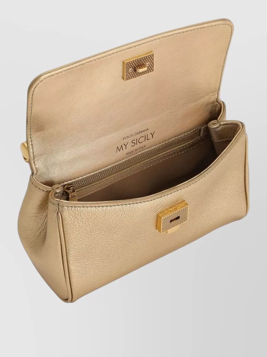 Dolce&Gabbana Sicily Leather Handbag Top Handle Shoulder