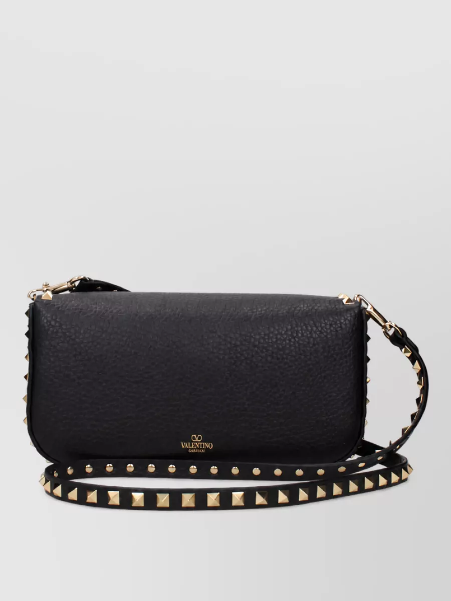 Valentino Garavani rockstud spike leather clutch bag