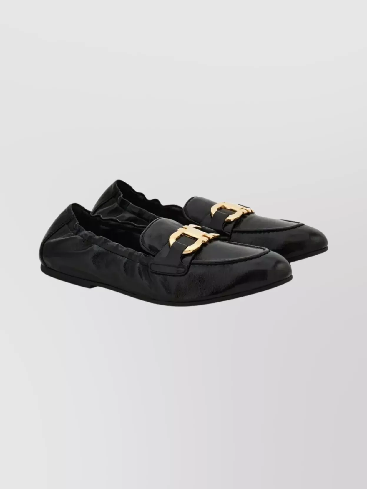 Ferragamo Jodie Loafers Featuring Elasticated Trim In Black