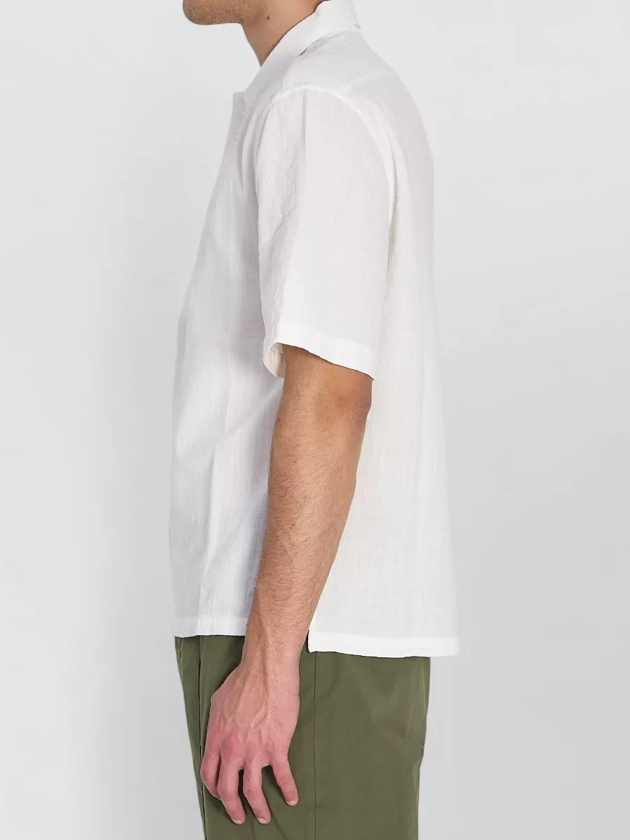 Barena Crinkled Cotton Short-Sleeve Shirt