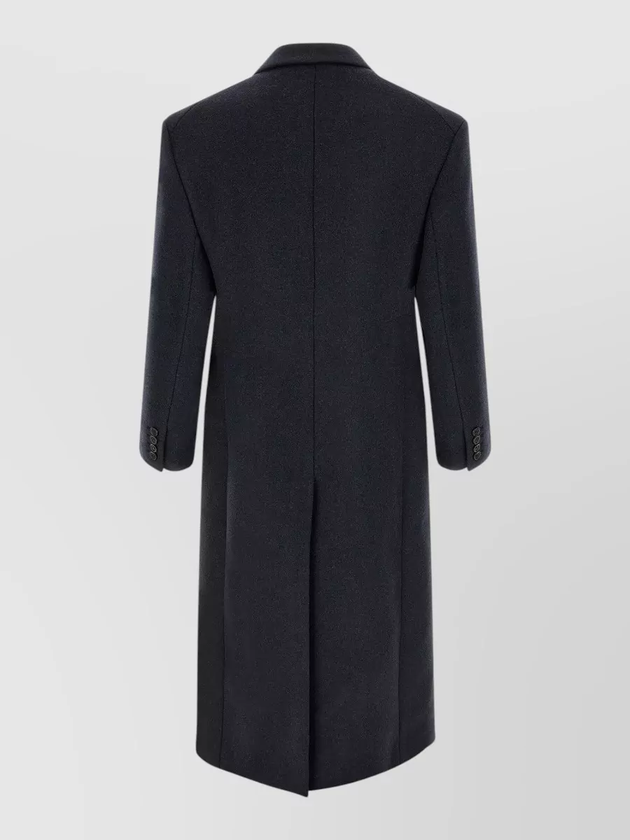 Saint Laurent Wool Double-Breasted Long Coat