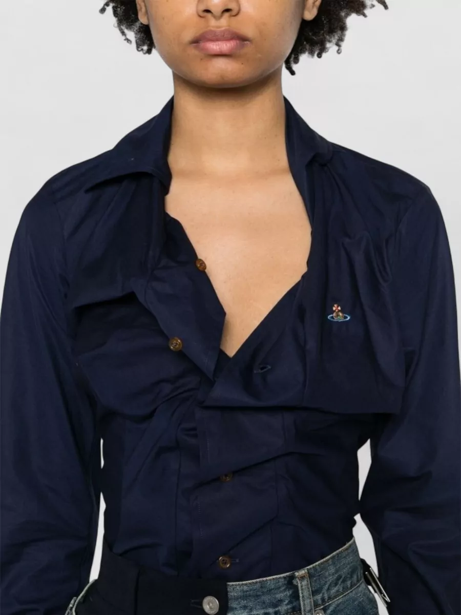 Vivienne Westwood Draped Asymmetric Long-Sleeve Shirt
