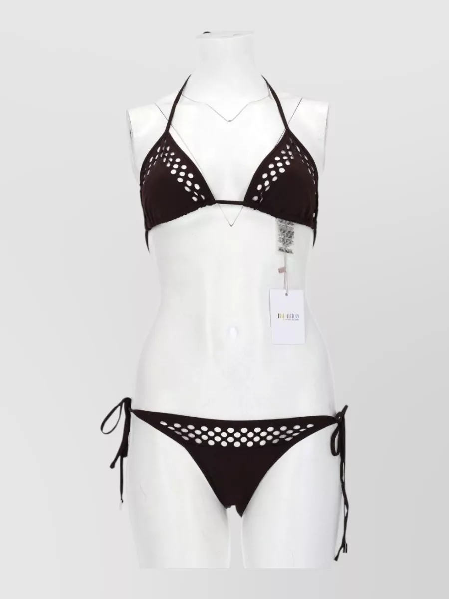The Attico il primo bagno perforated bikini