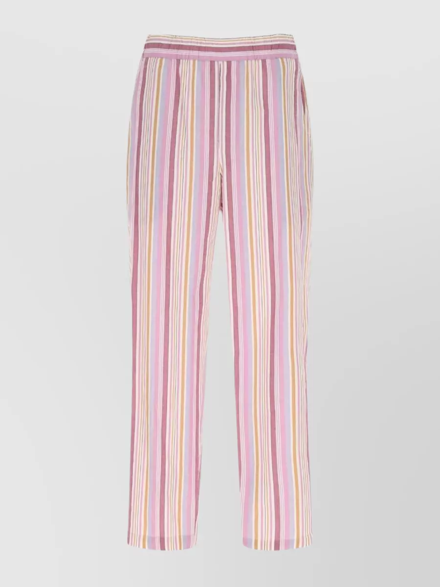 Shop Isabel Marant Embroidered Tilion Cotton Pant In Pink
