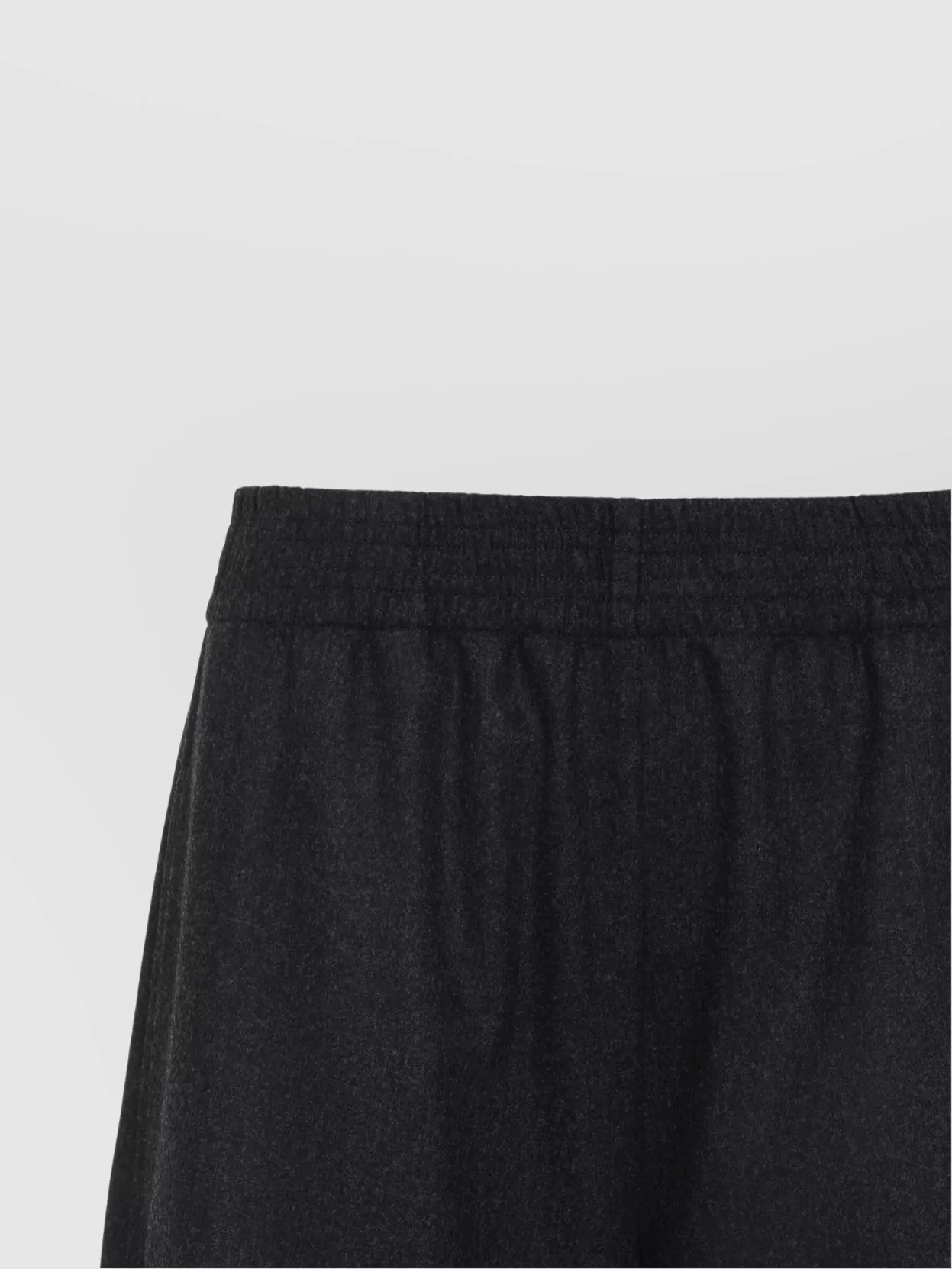 Fabiana Filippi Wide Leg Wool Trousers With Elasticated Waistband In Black
