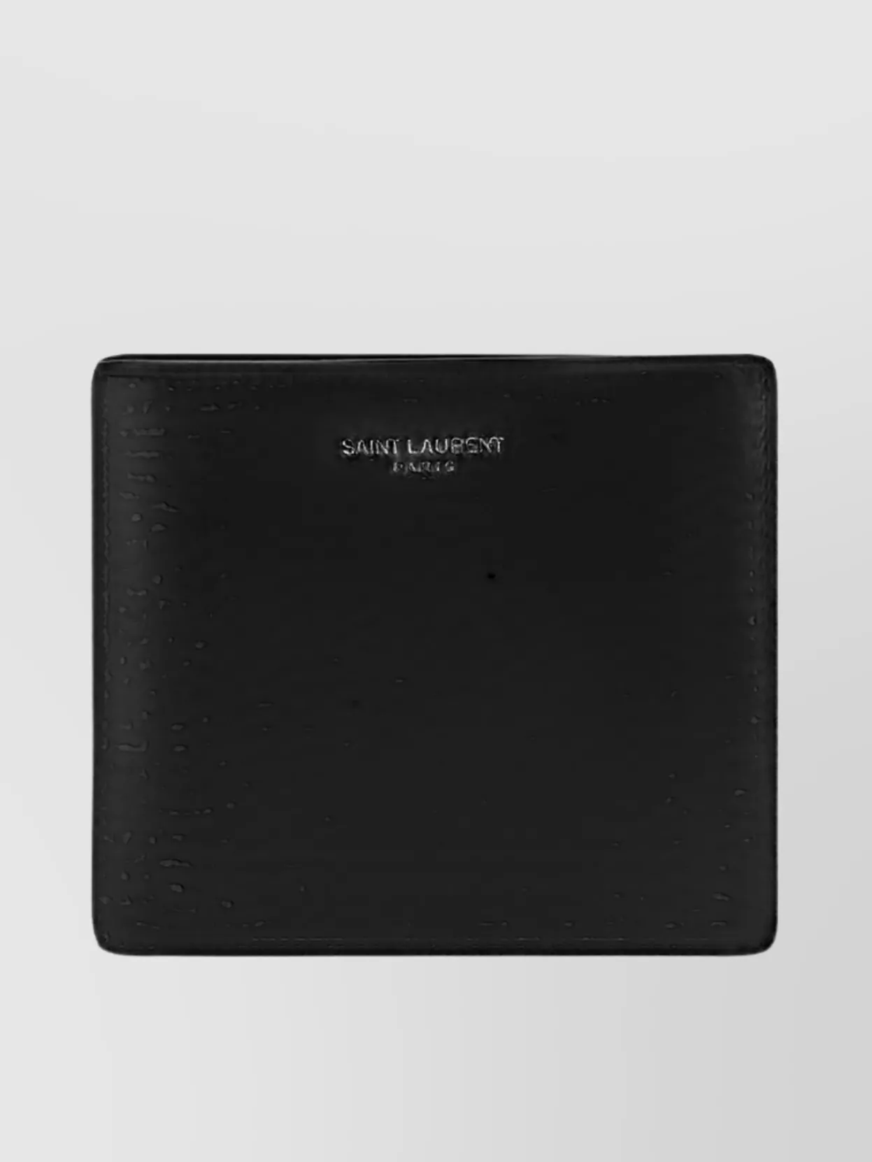 Saint Laurent Pressure Print Calfskin Bi-fold Wallet In Black