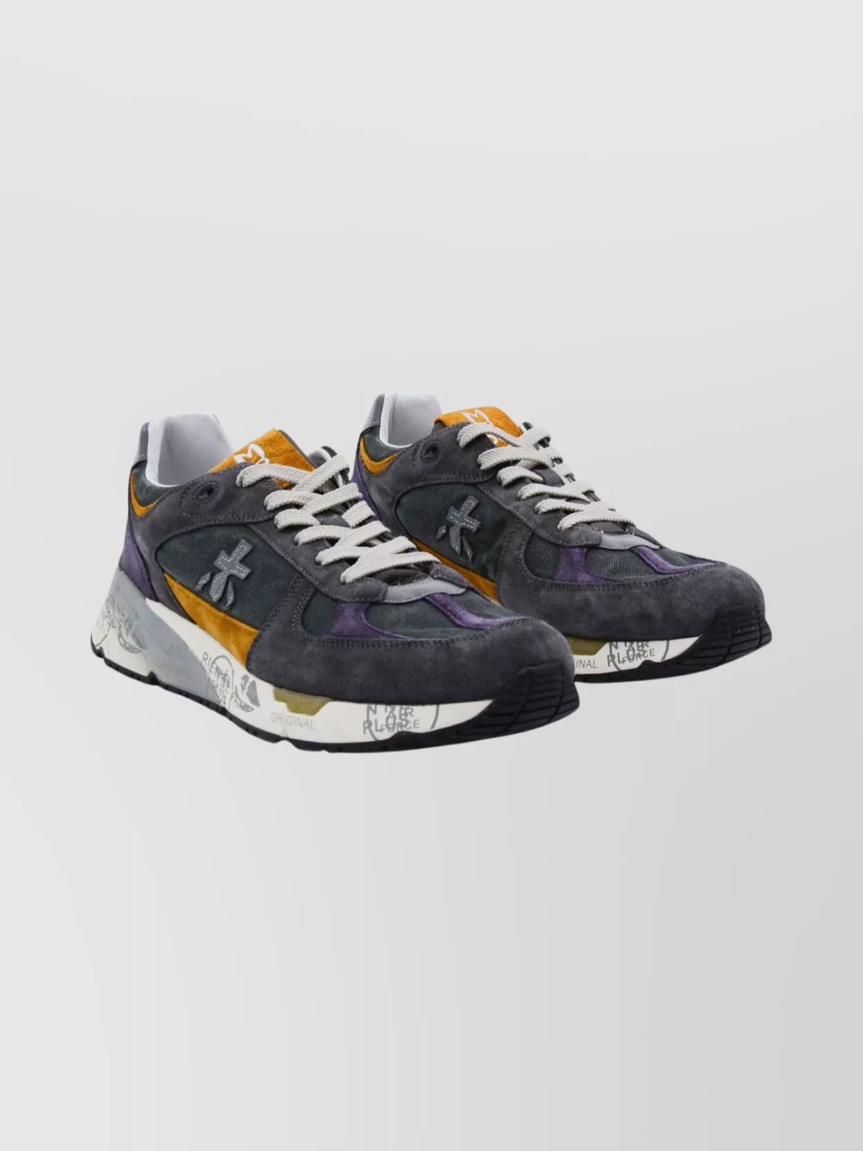 Premiata Sneakers With Mesh Inserts And Rubber Sole