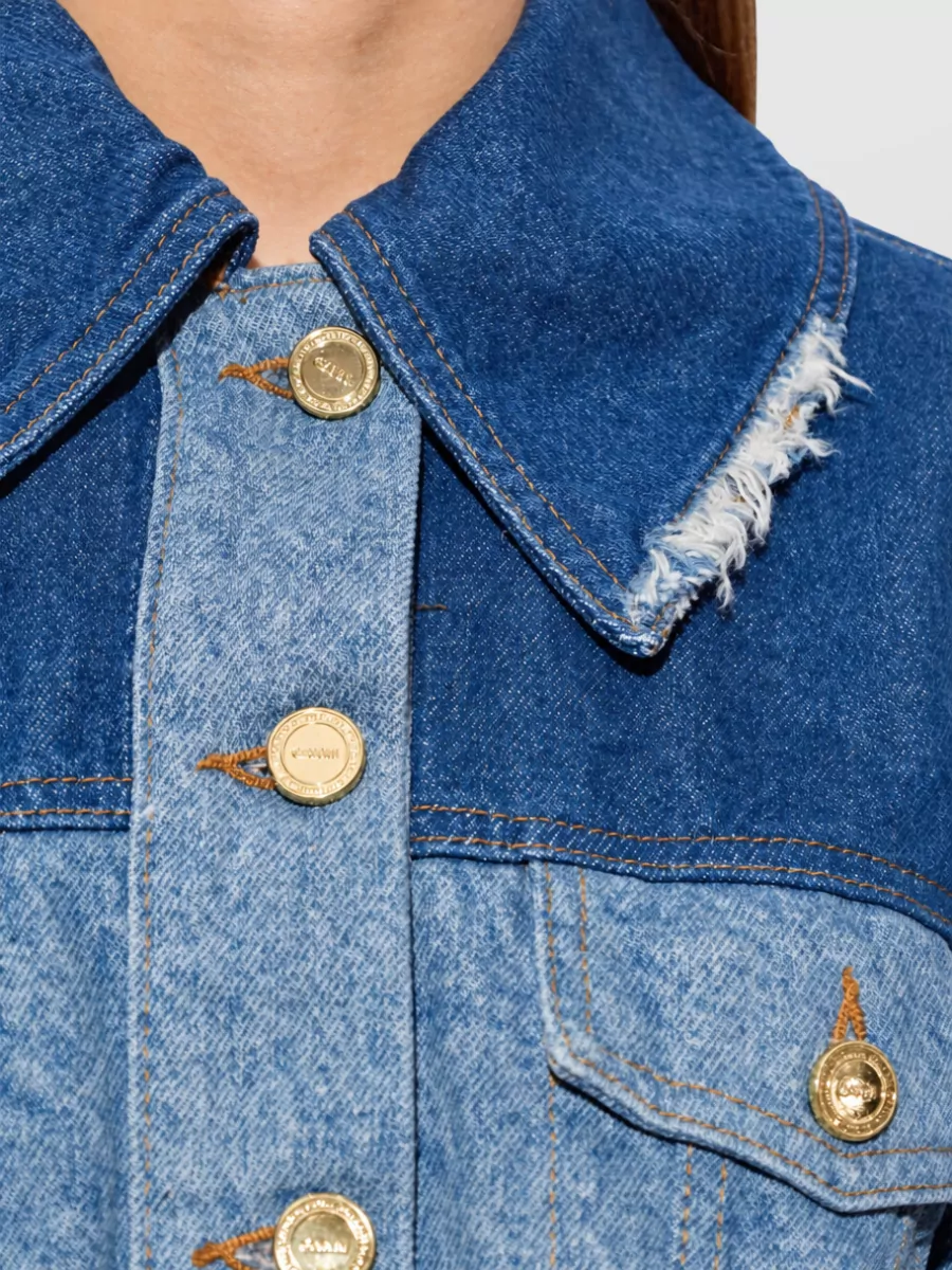 Ganni Patchwork Denim Jacket