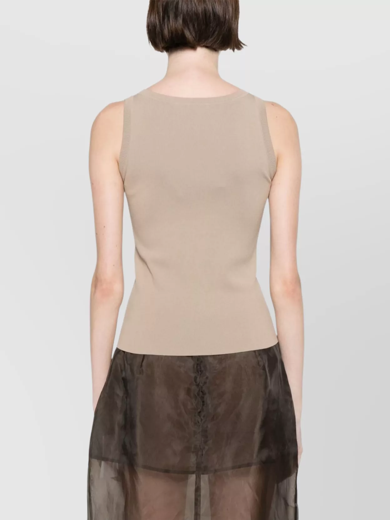 Max Mara Sleeveless Fitted Knitwear Scoop Neck
