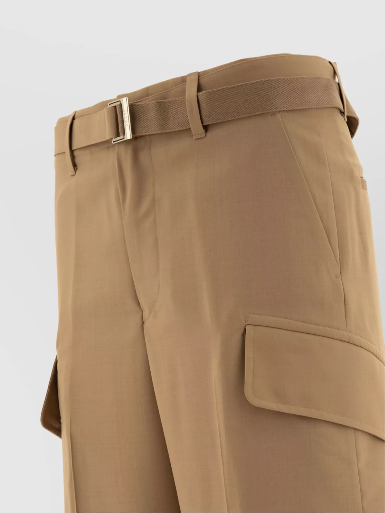 Sacai Trousers With Belt And Multiple Pockets
