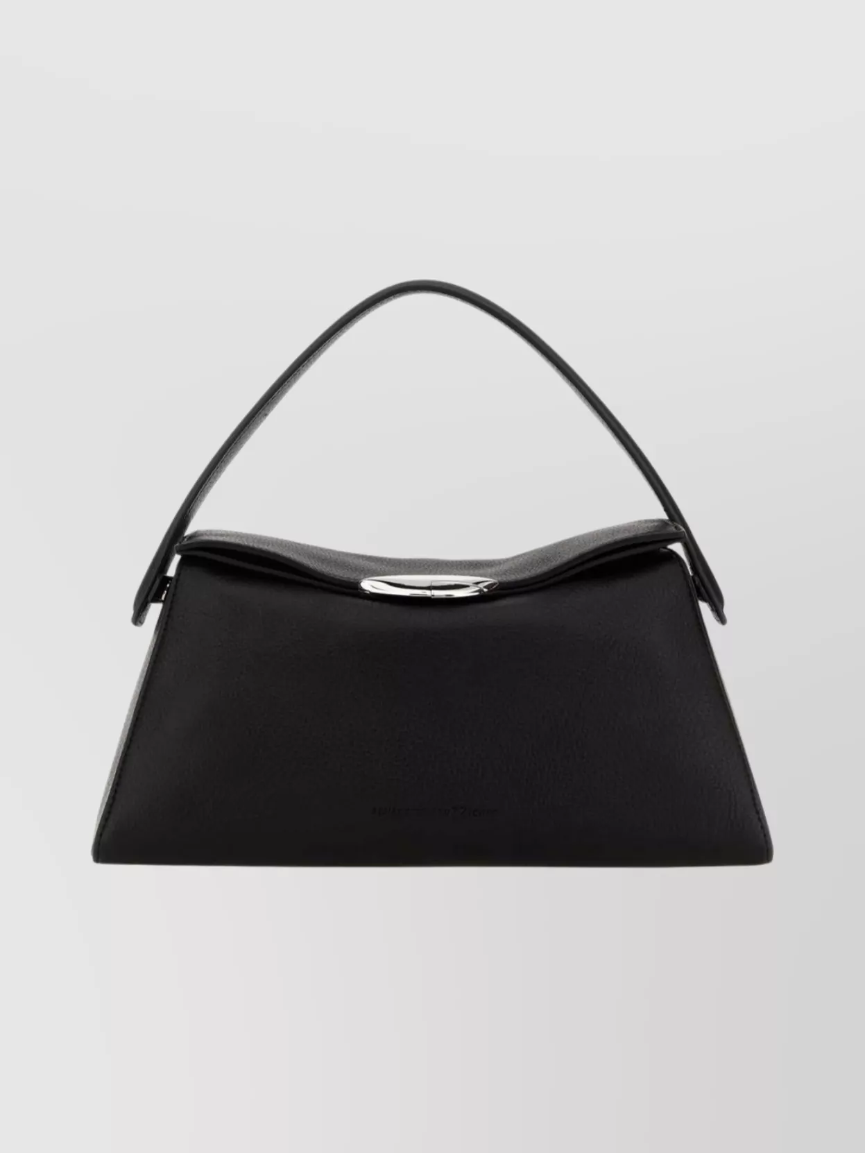 Benedetta Bruzziches Large Structured Leather Handbag With Top Handle In Black