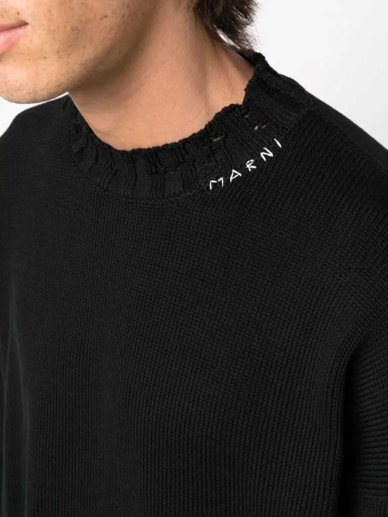 Marni Long Sleeve Crewneck Knit Sweater