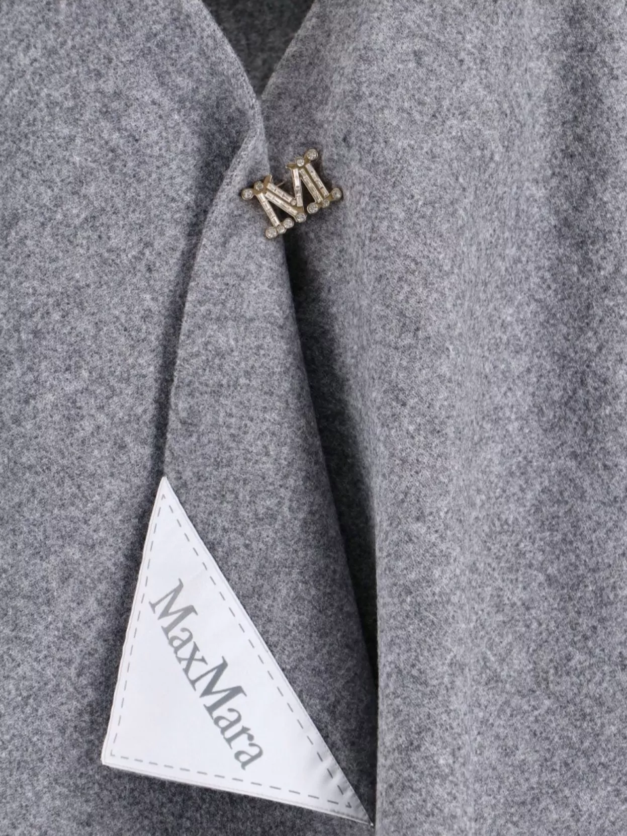 Max Mara Draped Scarf Asymmetrical Hem