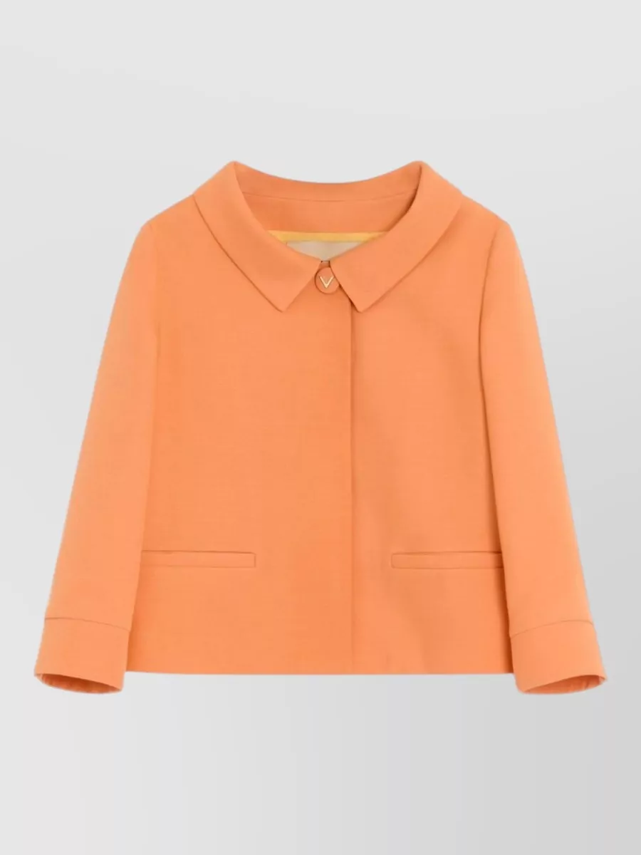 Valentino Garavani silk virgin wool single-breasted suit jacket
