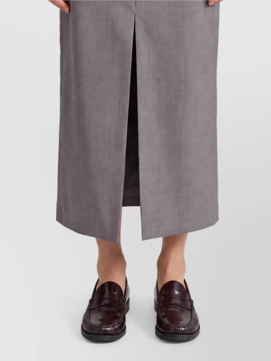 The Frankie Shop Wool midi pencil skirt