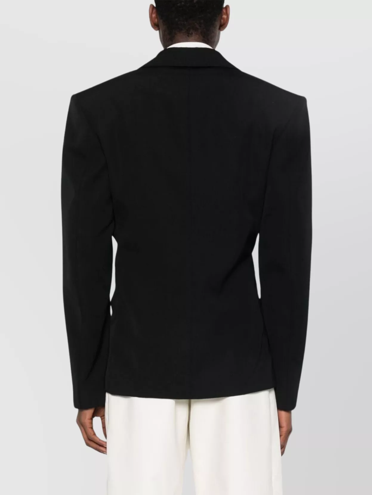 Jacquemus Double-Breasted Jacket Featuring Shoulder Pads