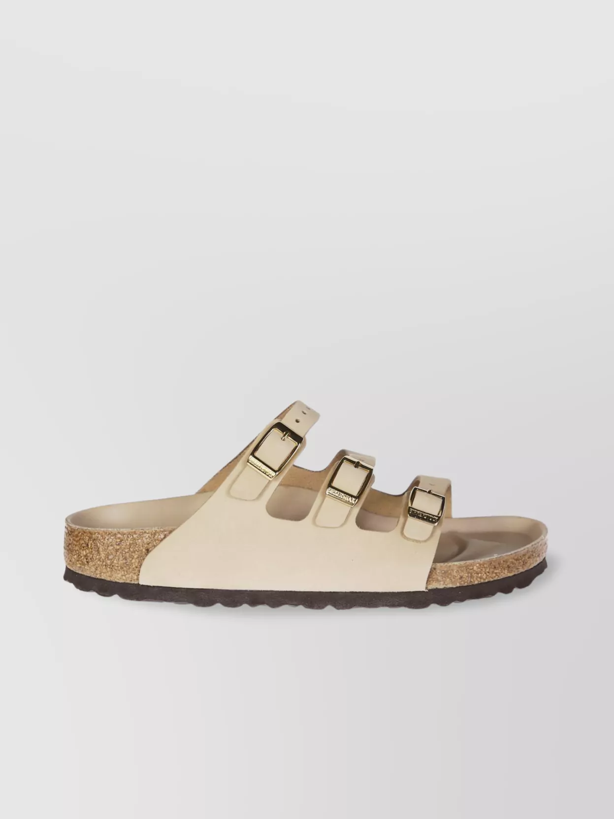 Birkenstock Triple Buckle Cork Sole Sandals In Neutral