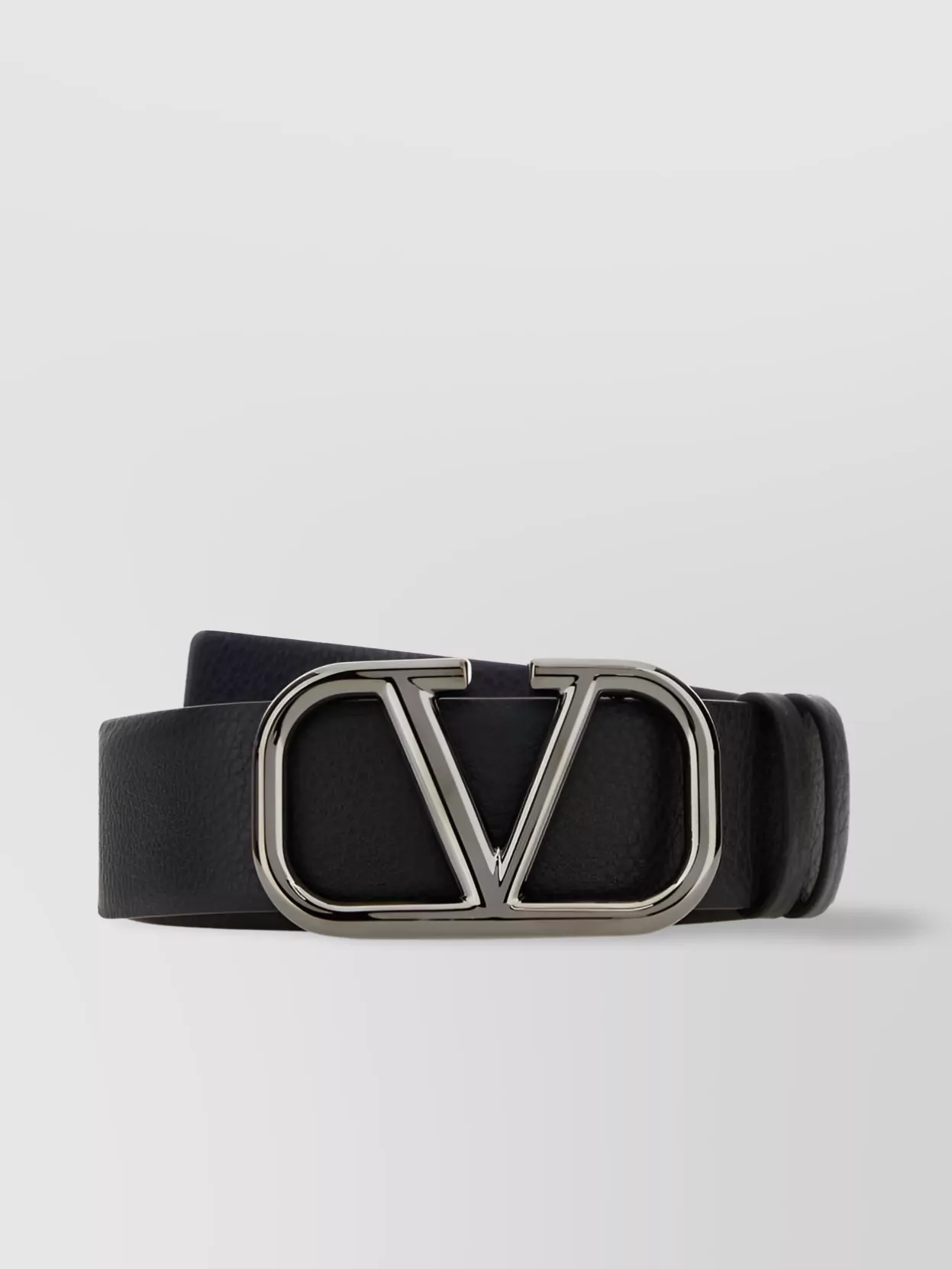 Shop Valentino Textured Finish Belts With Unique Design In Black