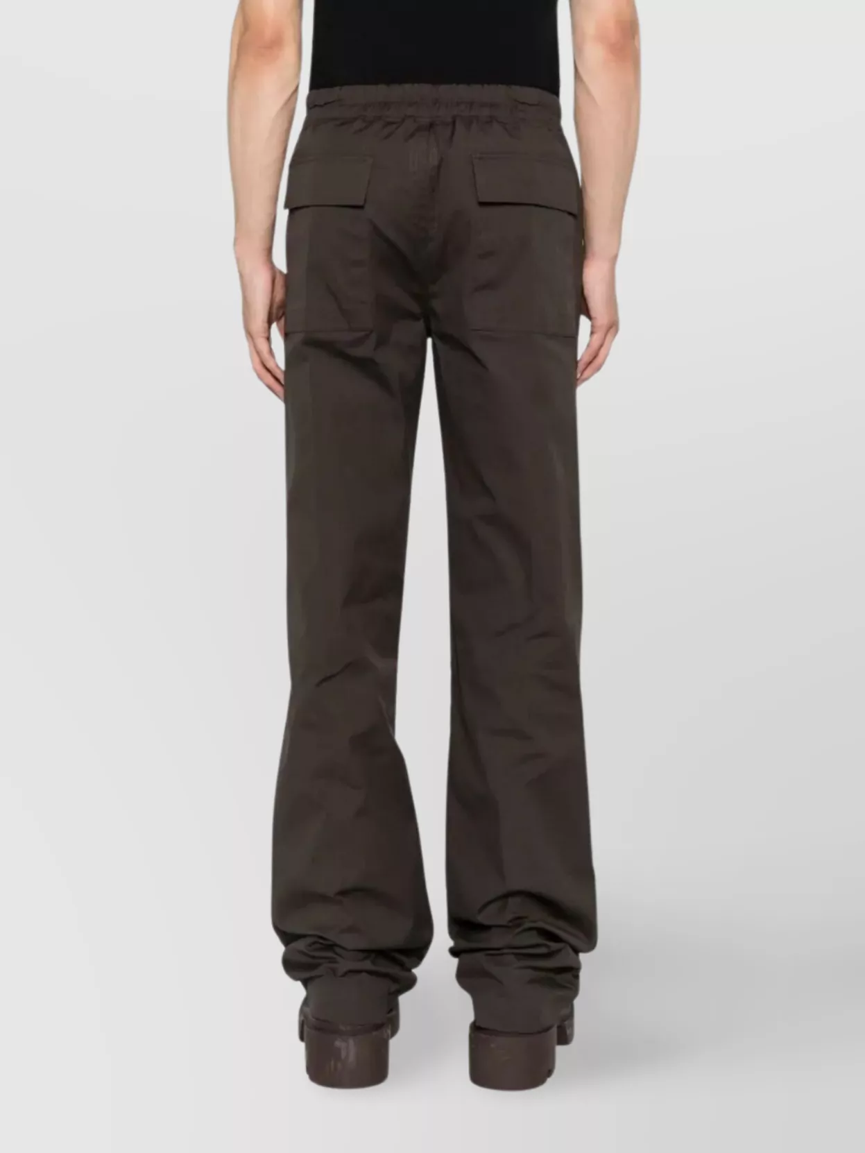 Rick Owens Drawstring Trousers Cuffed Hem