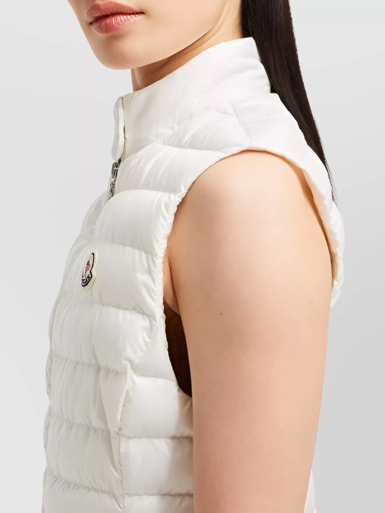 MONCLER SLEEVELESS HIGH COLLAR DOWN GILET