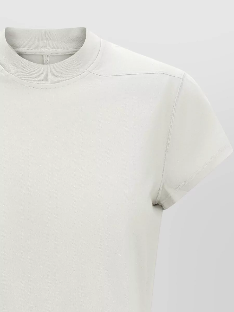 Rick Owens Drkshdw Cropped T Shirt Crew Neck Strap Detail