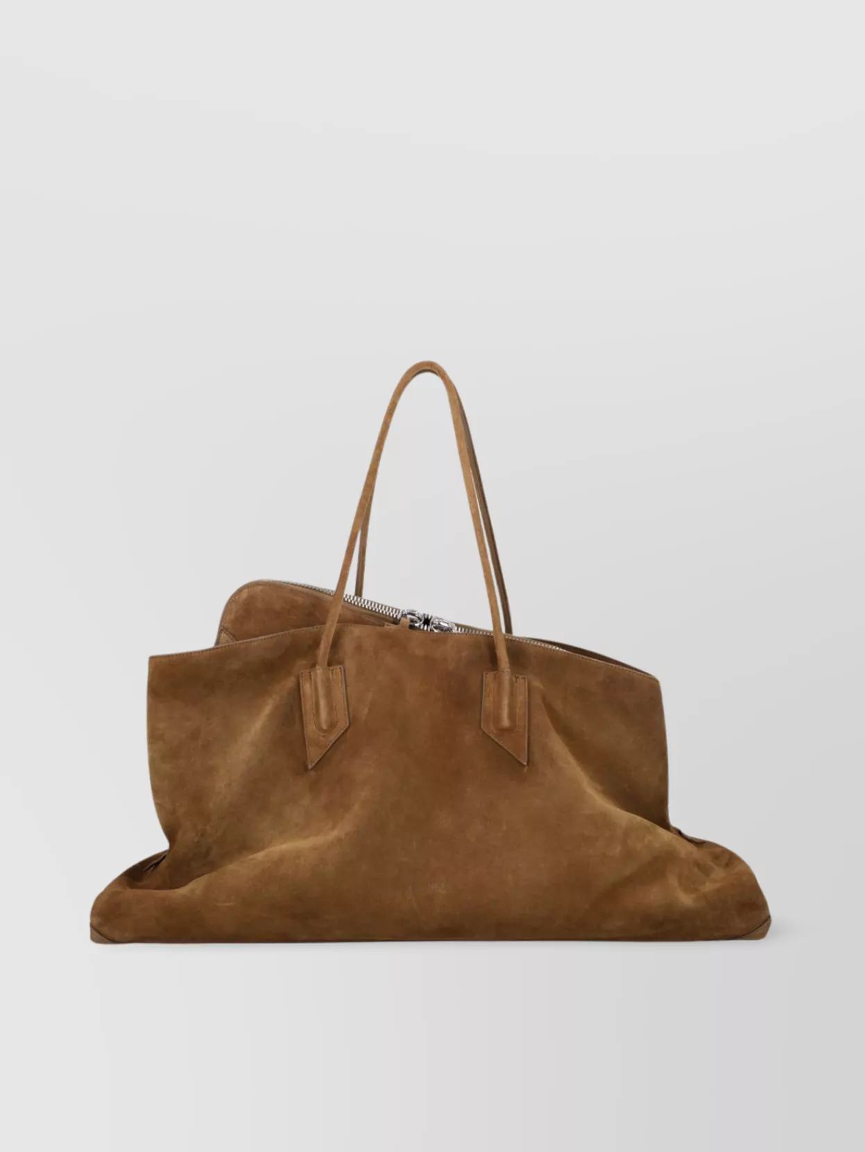 Attico Large Suede Tote Bag Handles