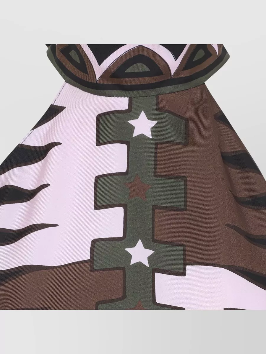 Pucci Silk Printed Halterneck Strapless Top