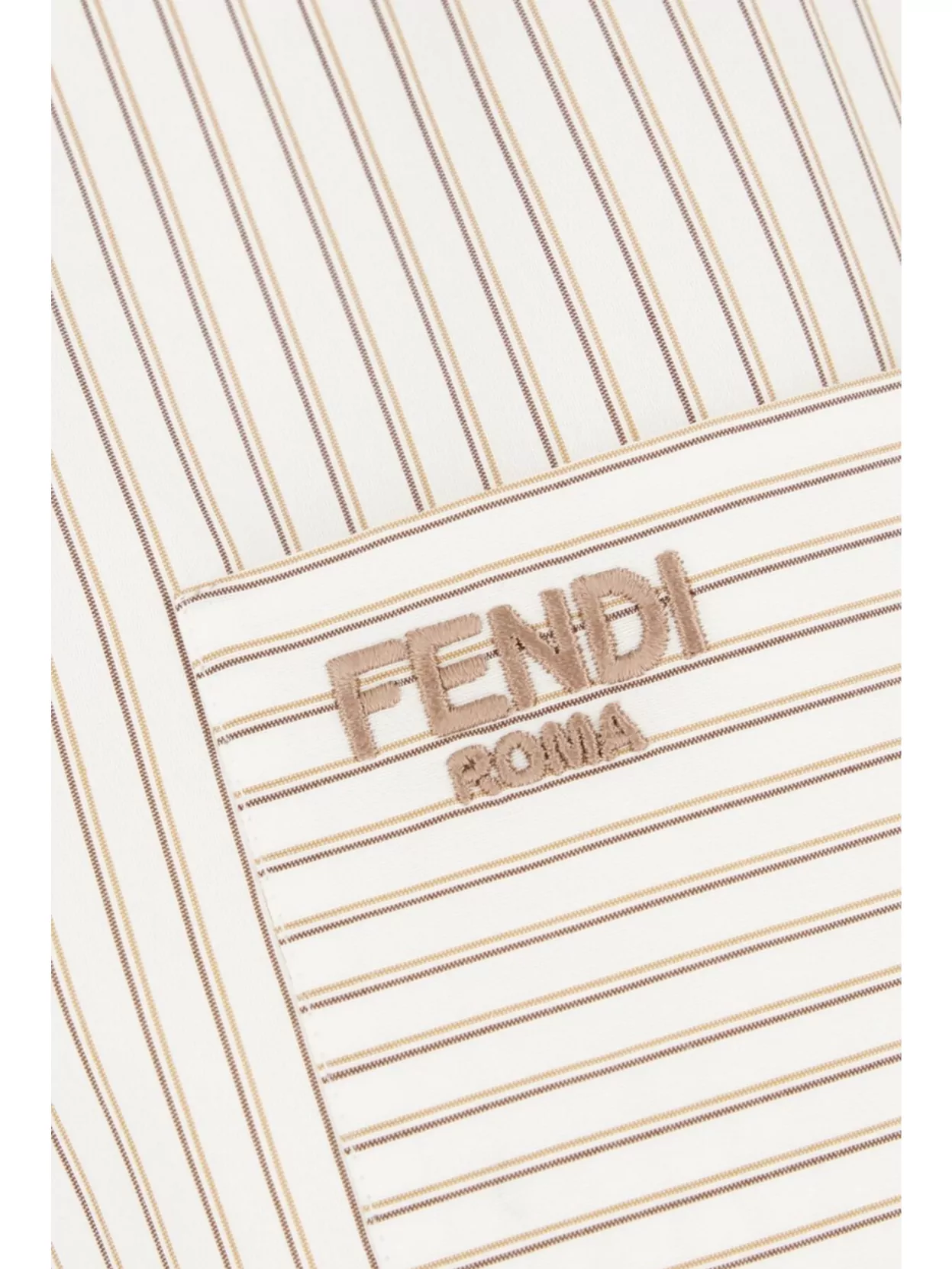 Fendi Women's Cream-coloured Cotton And Silk Cropped Shirt