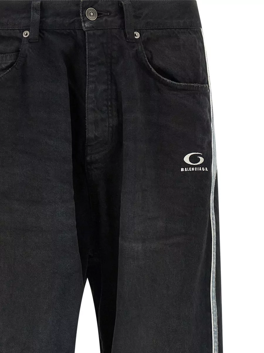 Balenciaga Cotton Wide-Leg Flared Jeans