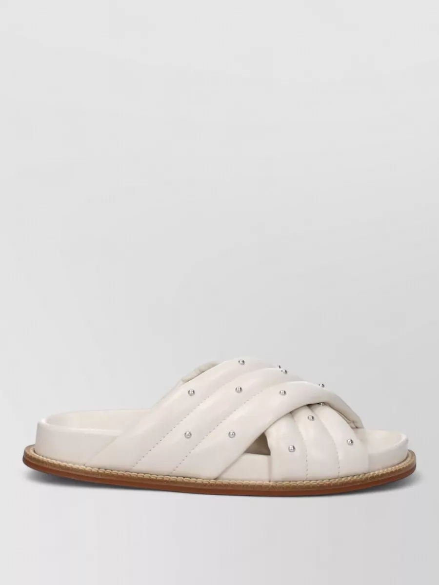 Fabiana Filippi Leather Studded Slides