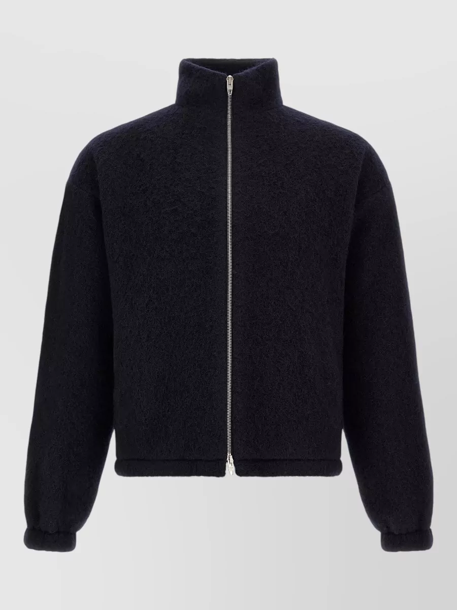 Jil Sander wool blend zip sweatshirt jacket