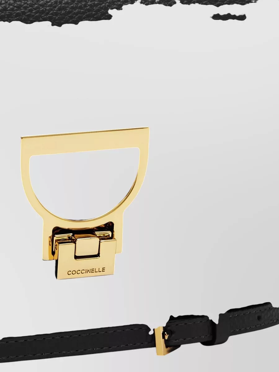 Coccinelle Leather Top Handle Clutch Bag