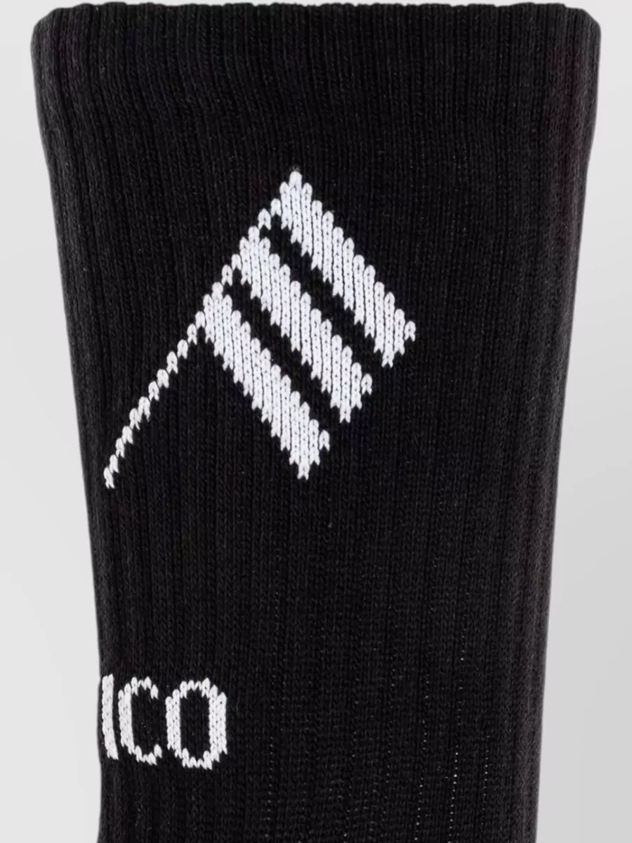 The Attico Ribbed Logo Socks