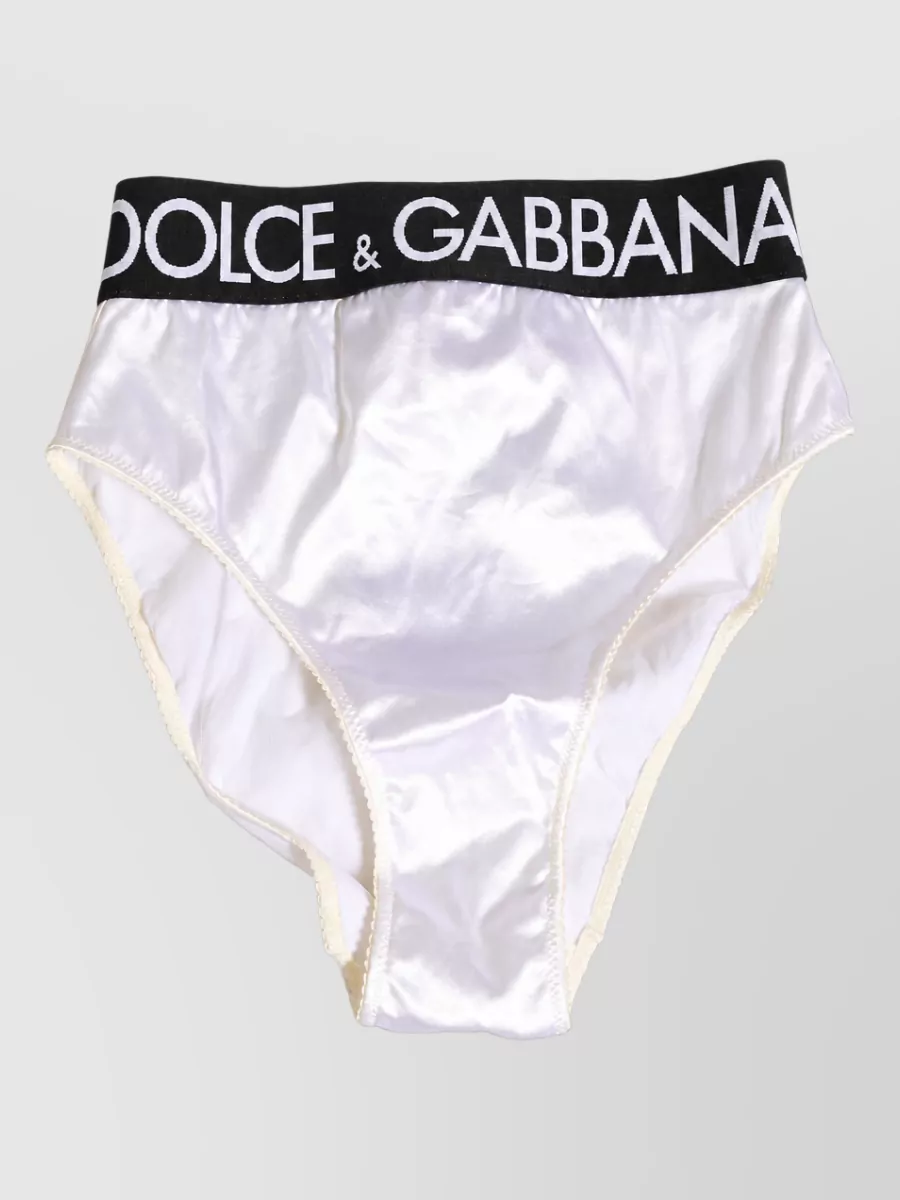 Dolce&Gabbana satin high-waist brief