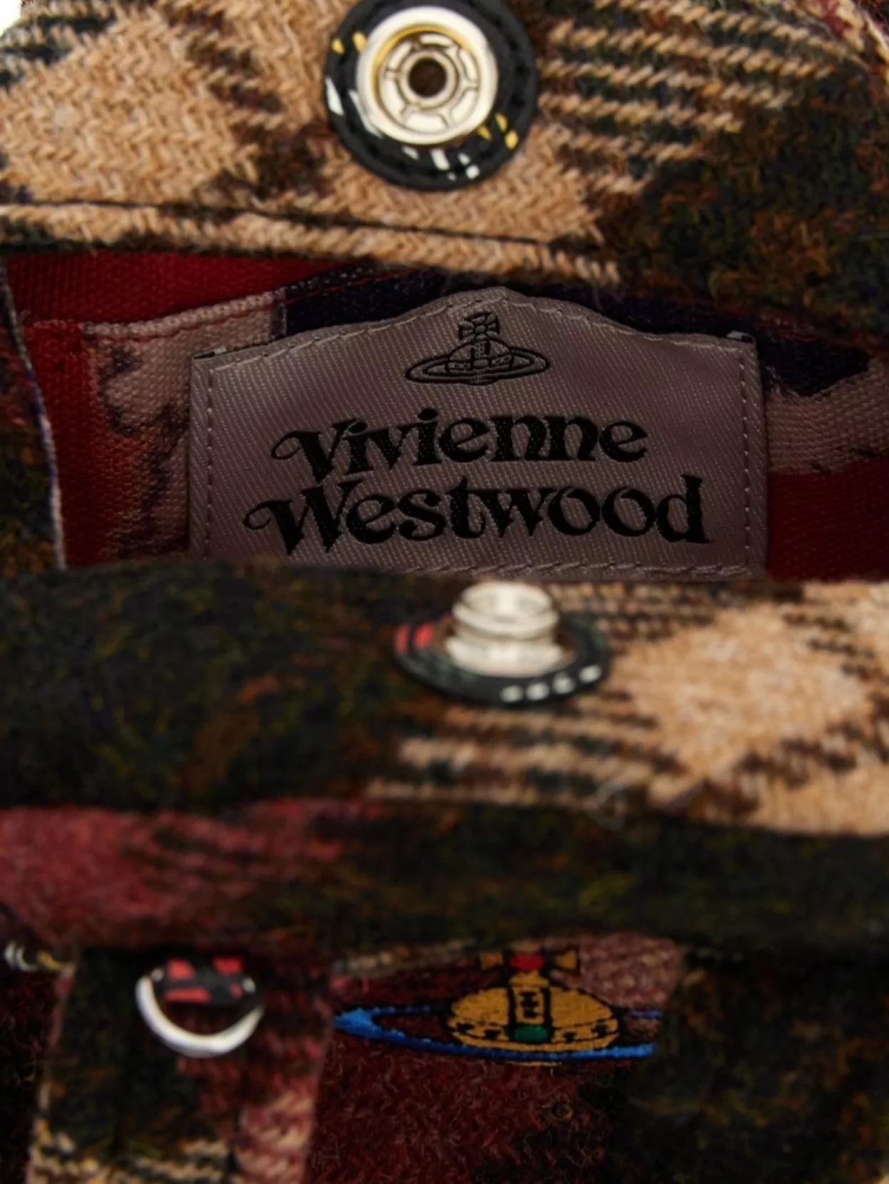 Vivienne Westwood Mini Handbag With Check Pattern And Chain Strap