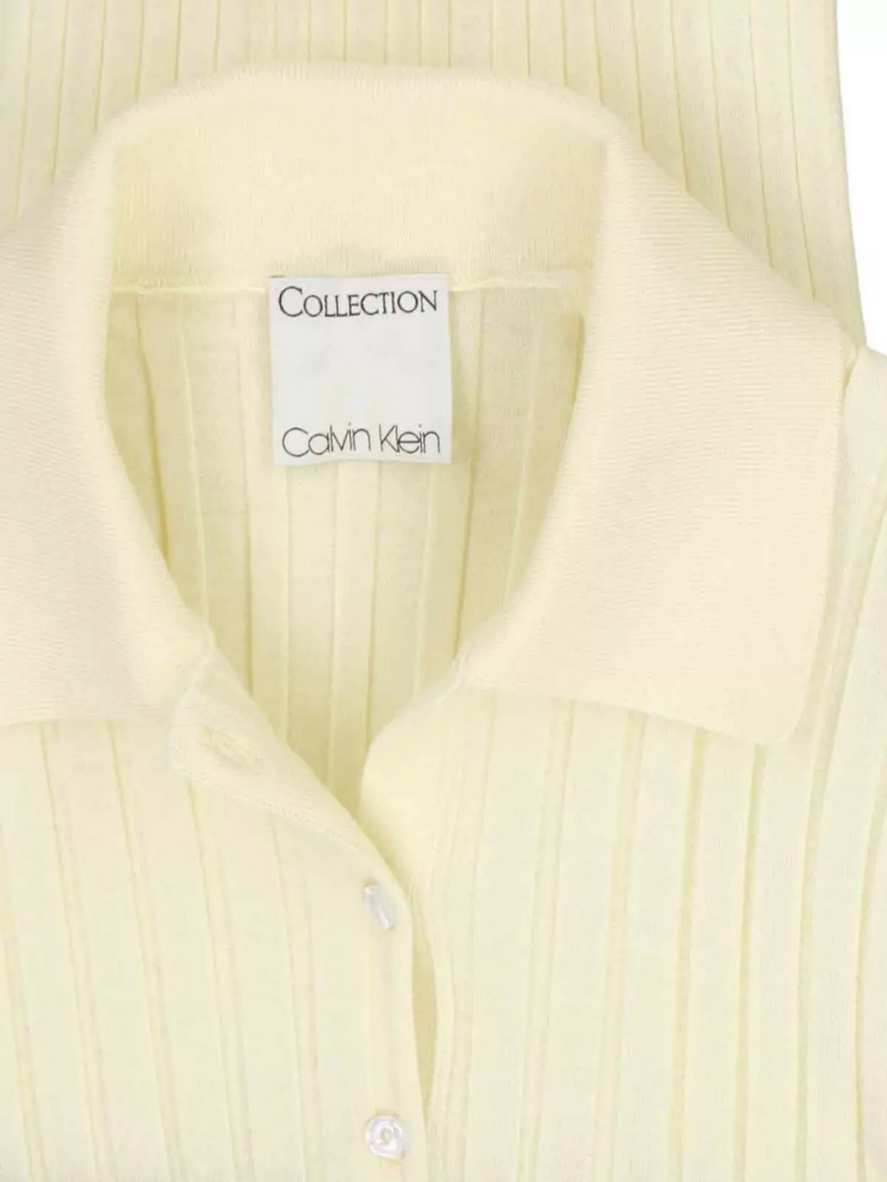 Calvin Klein Long Sleeve Fitted Knitwear Collar