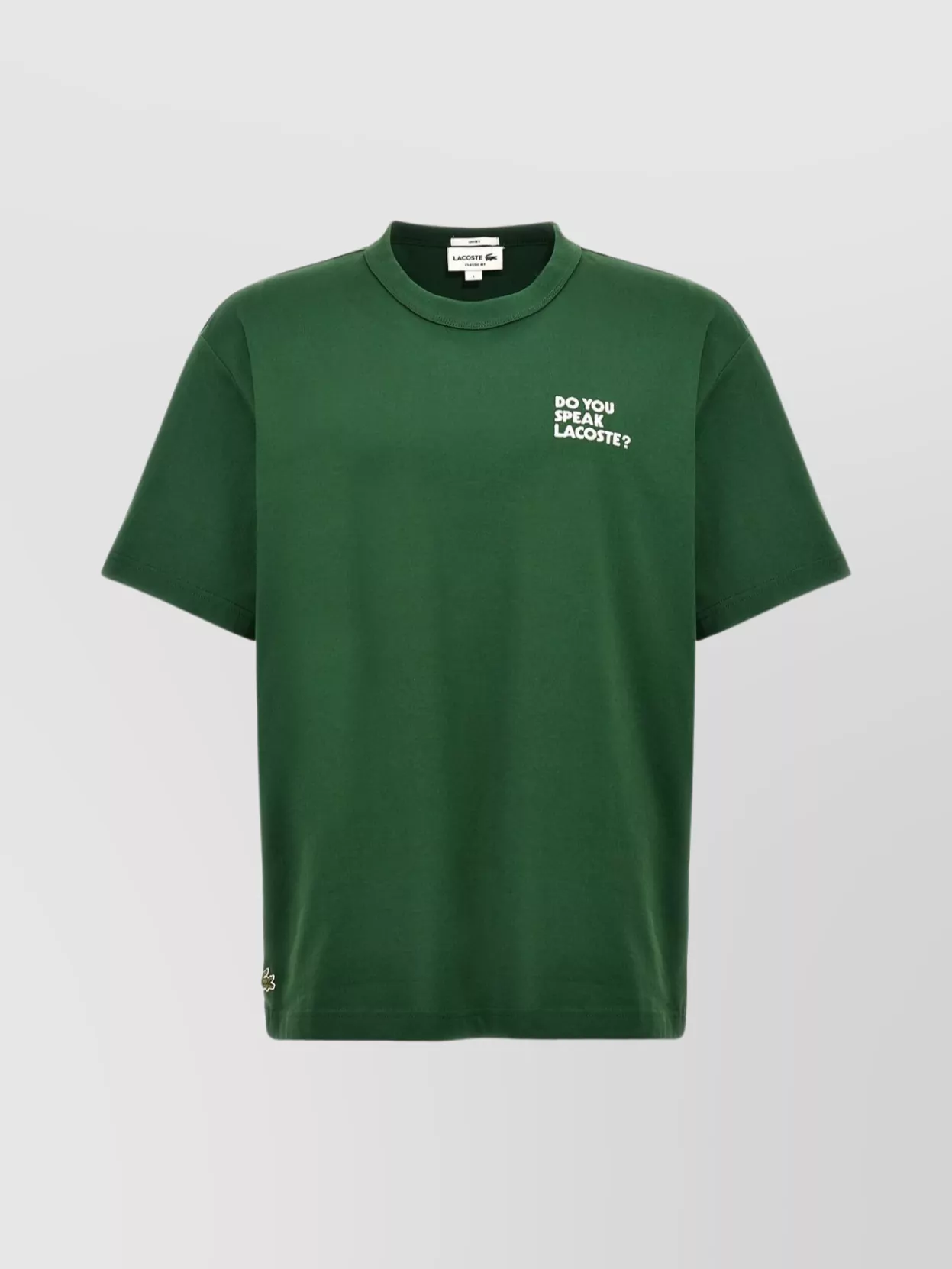 Shop Lacoste "speak ?" Crew Neck T-shirt