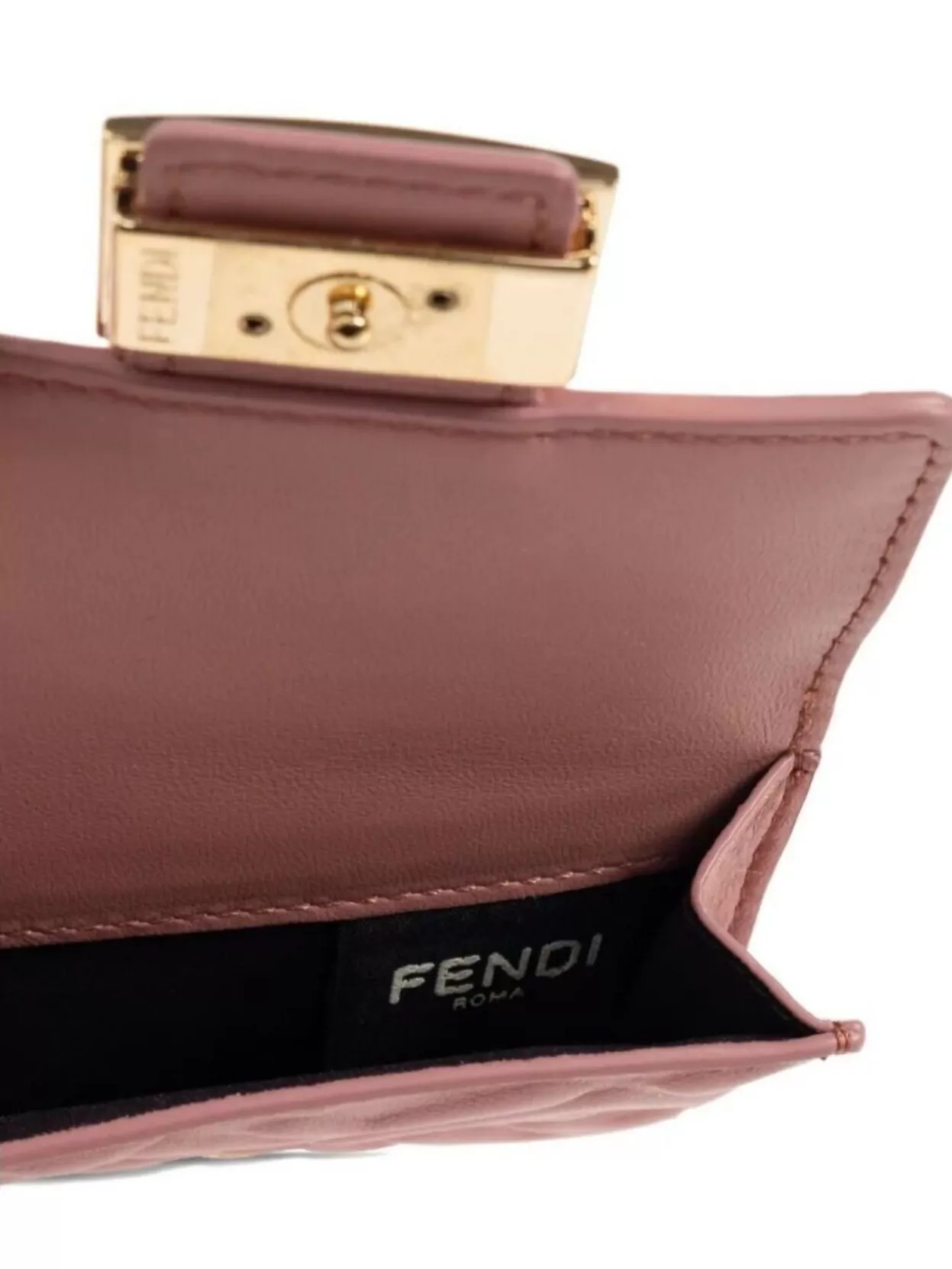 Fendi Micro Trifold Wallet In Nappa Leather