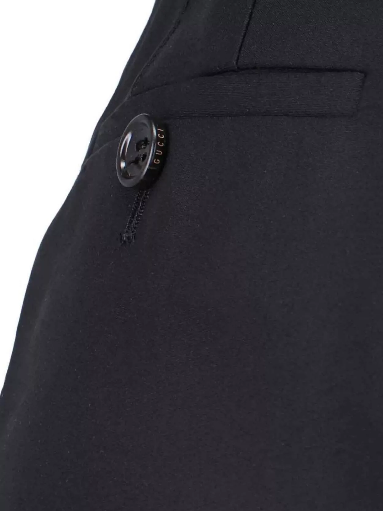 Gucci Straight Trousers With Belt Loops And Pockets In Black