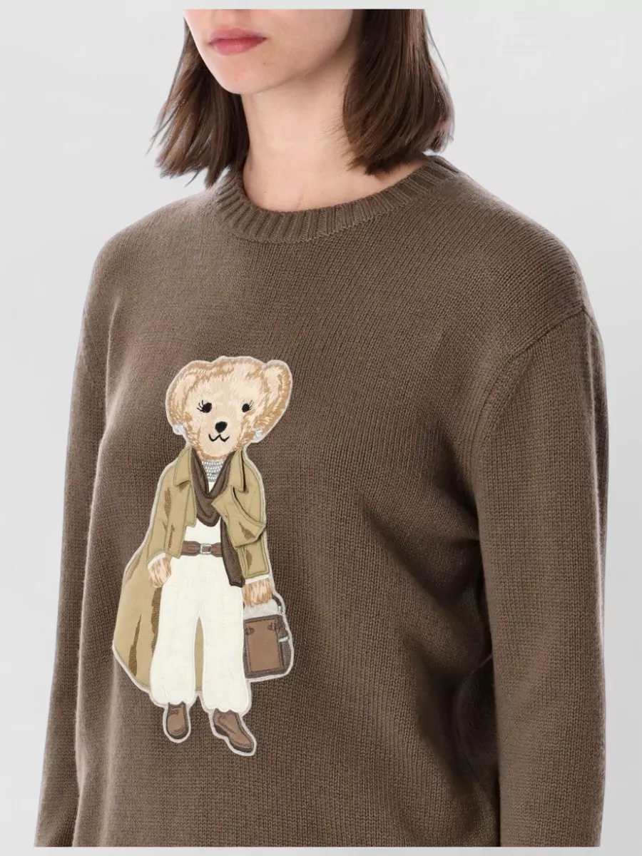Ralph Lauren Cashmere Relaxed-Fit Ribbed Crewneck Sweater