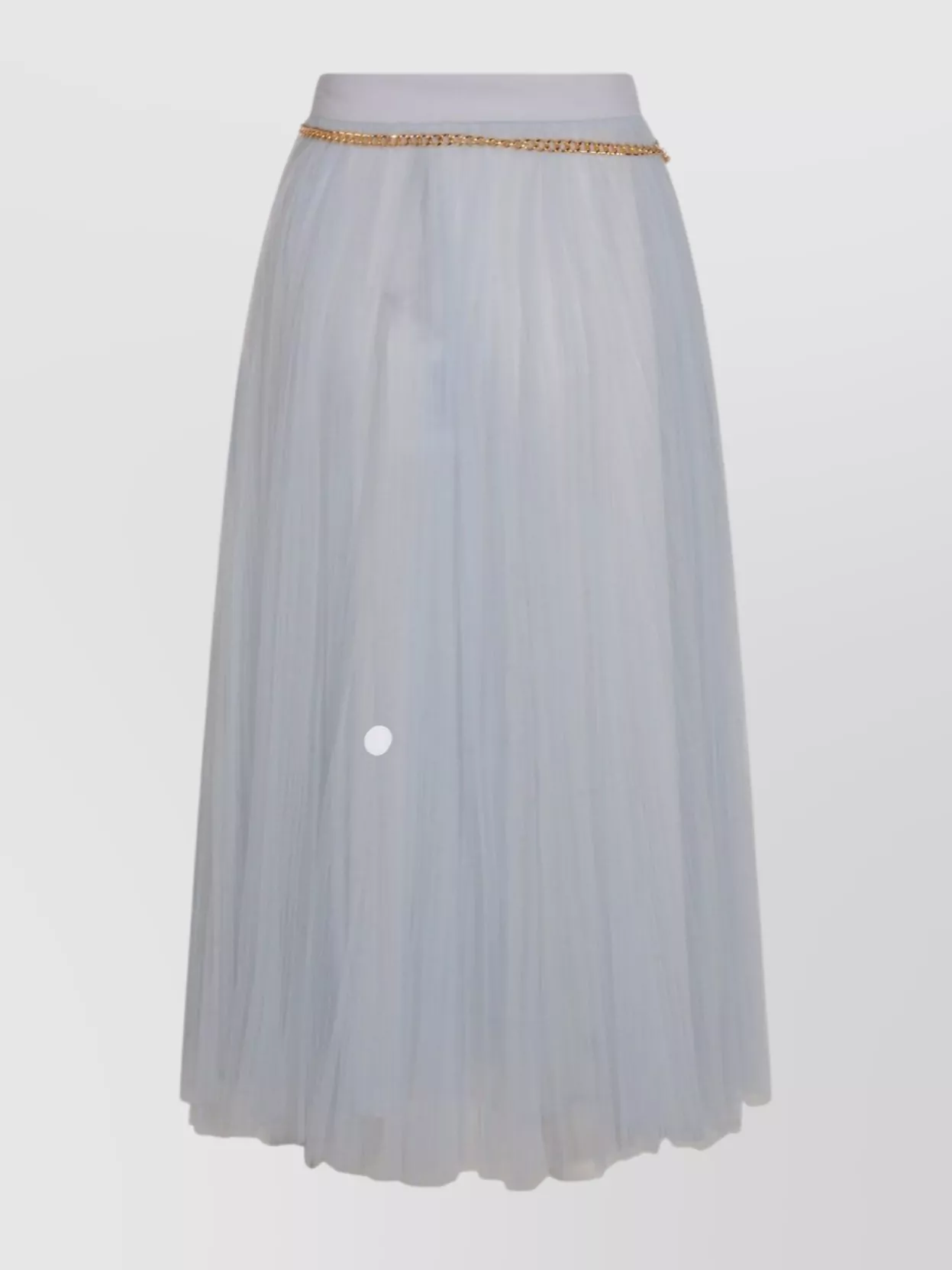 Elisabetta Franchi Midi Skirt With Gold Chain And Pleats