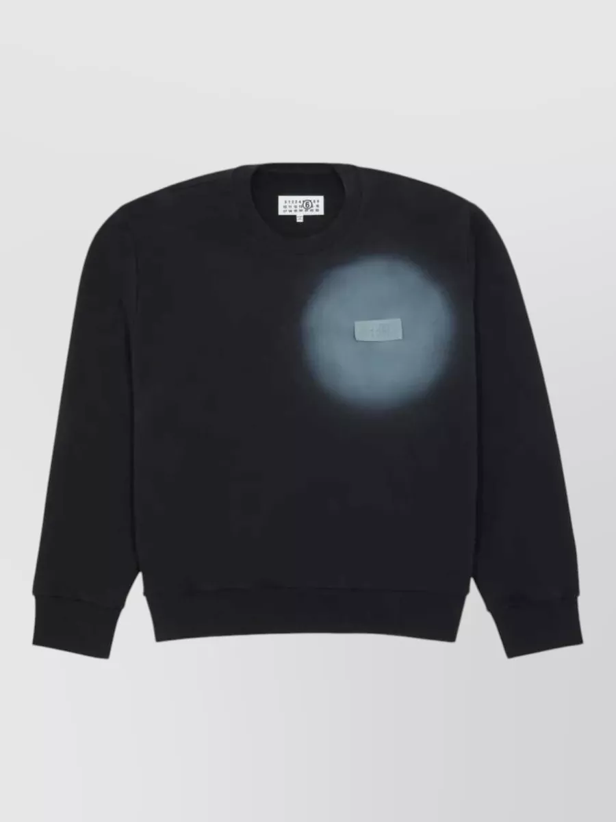 Mm6 Maison Margiela ribbed hem long-sleeve sweatshirt