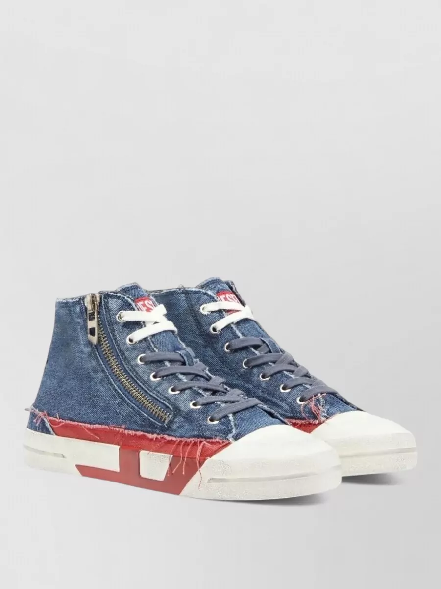 Diesel Cotton High-Top Sneakers