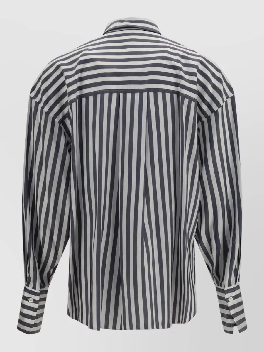 Brunello Cucinelli Silk Striped Shirt