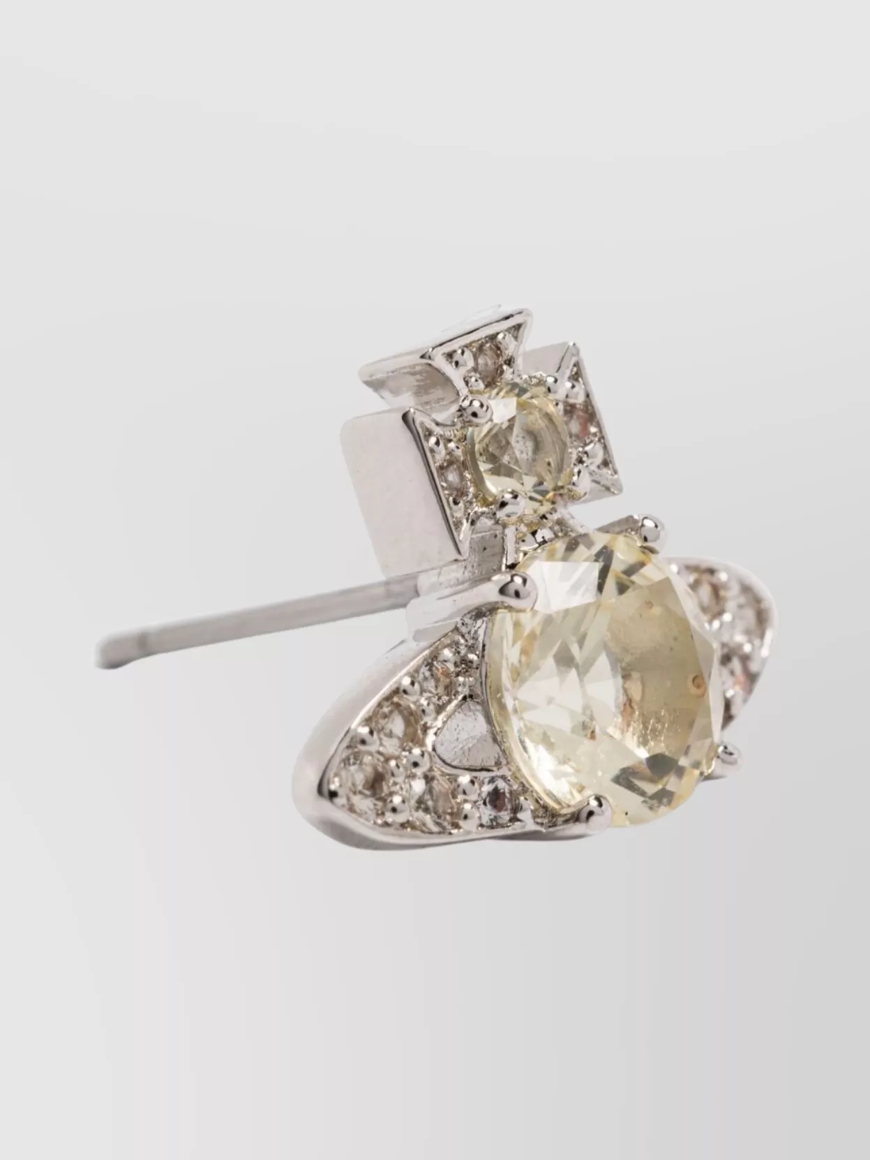 Vivienne Westwood Crystal Stud Orb Earrings